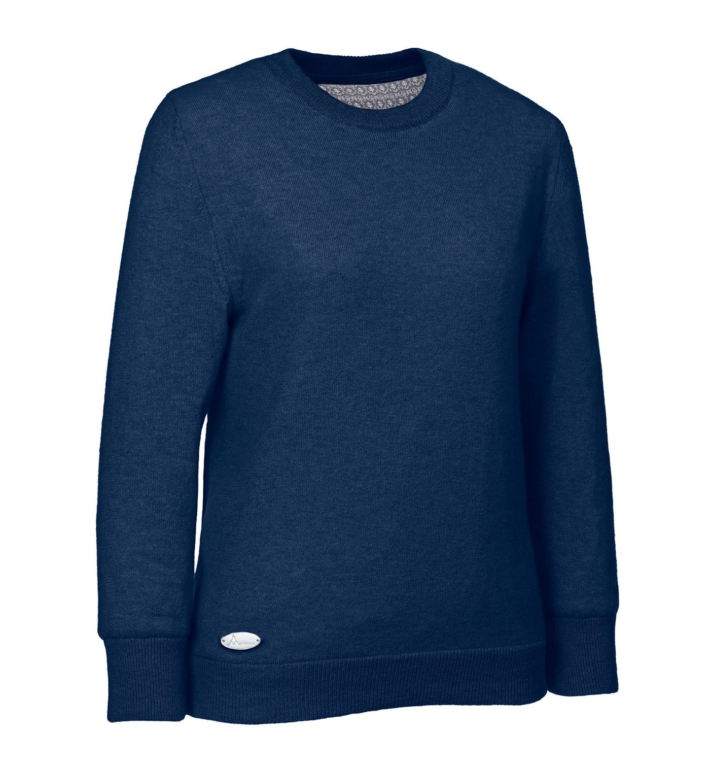 Viktorias Athleisure Kaschmirpullover mit Rundhalsausschnitt für Damen und Herren - High-Tech-Innenfutter in der Farbe Navy. Klima-aktiv: Ideal zum Golfen, Segeln, Reiten, Wandern und Radfahren. Luxuriöser Komfort für den aktiven Freizeitbereich. Ein Must-Have-Pullover für aktive Lebensstile - immer perfekt gekleidet.