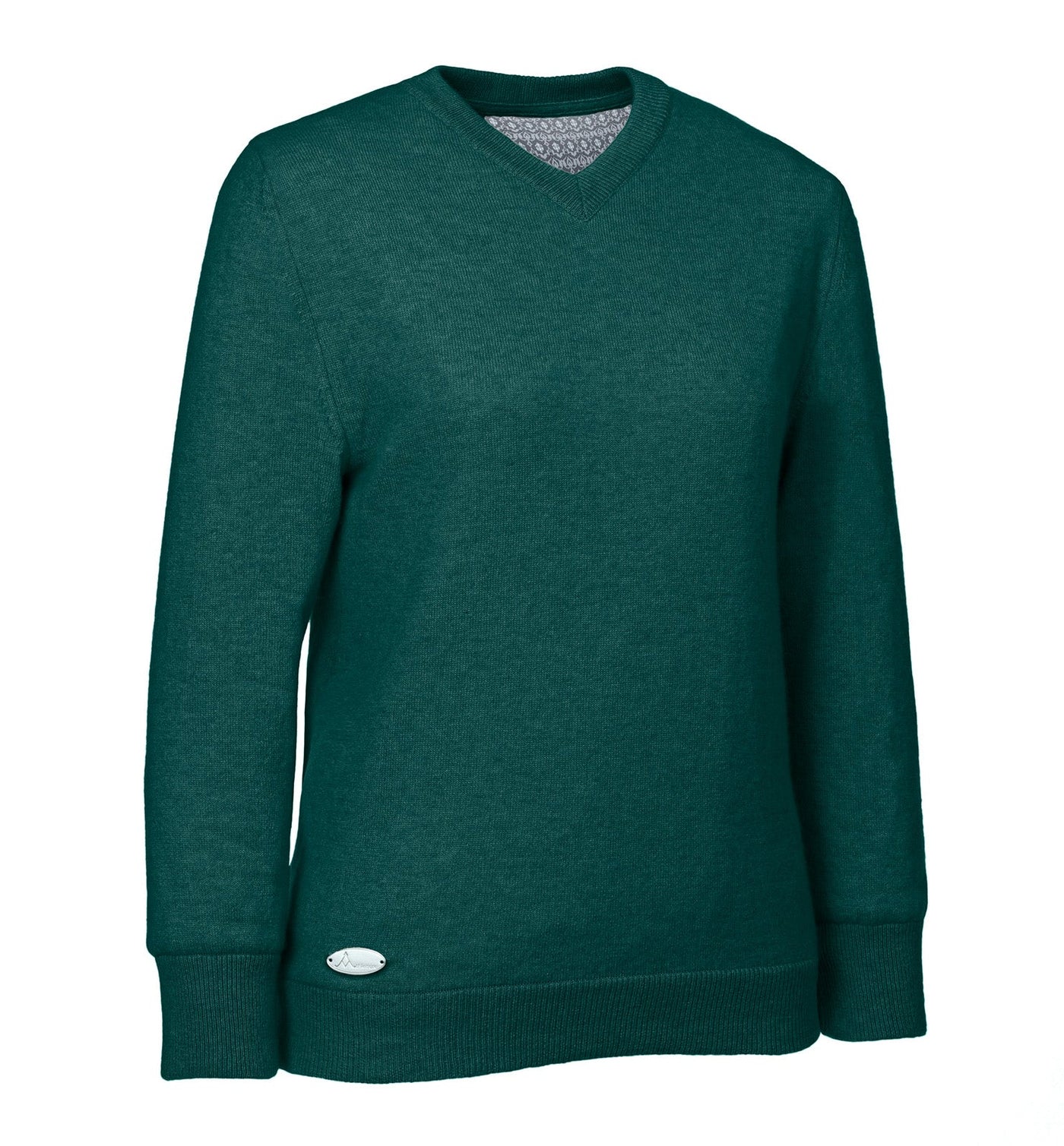 Viktorias Athleisure Kaschmirpullover mit V-Ausschnitt für Damen und Herren - High-Tech-Innenfutter in der Farbe Wood. Klima-aktiv: Ideal zum Golfen, Segeln, Reiten, Wandern und Radfahren. Luxuriöser Komfort für den aktiven Freizeitbereich. Ein Must-Have-Pullover für aktive Lebensstile - immer perfekt gekleidet.