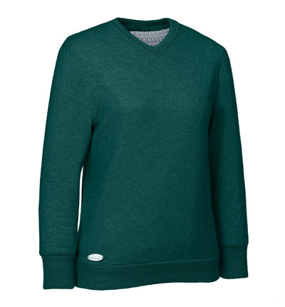 Viktorias Athleisure Kaschmirpullover mit V-Ausschnitt für Damen und Herren - High-Tech-Innenfutter in der Farbe Wood. Klima-aktiv: Ideal zum Golfen, Segeln, Reiten, Wandern und Radfahren. Luxuriöser Komfort für den aktiven Freizeitbereich. Ein Must-Have-Pullover für aktive Lebensstile - immer perfekt gekleidet.